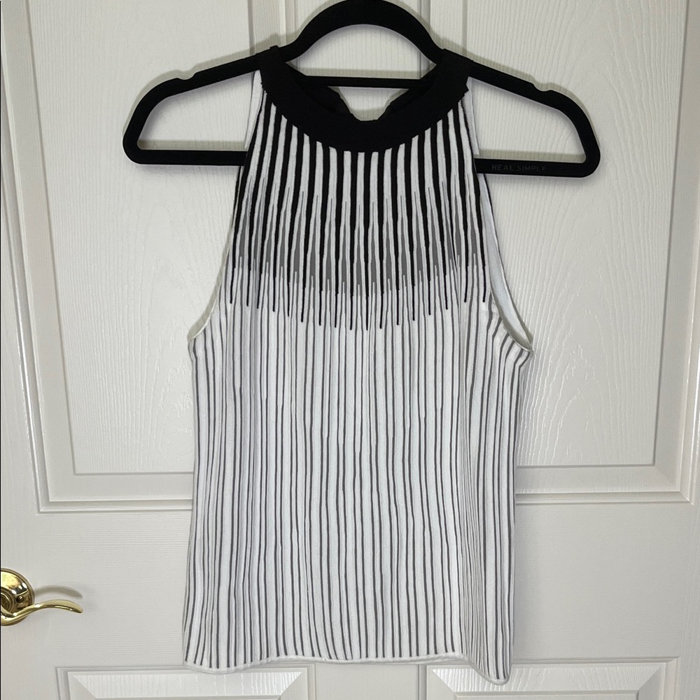 WHBM Black and White Knit Halter Women's Top Size S - Picture 8 of 8